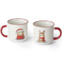 coppia tazze in new bone china da 0.35 l speciali per il natale per godersi un tè o una tisana in compagnia e con dolcezza